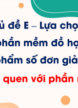 Chủ đề E - Lựa chọn 1 - Bài 1 Làm quen với phần mềm Paint